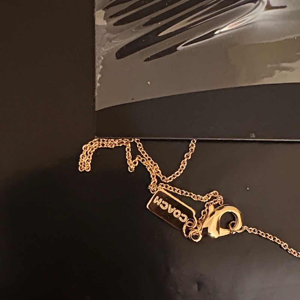Coach Gold and Silver Pendant Necklace 16 inches long - Picture 2 of 3